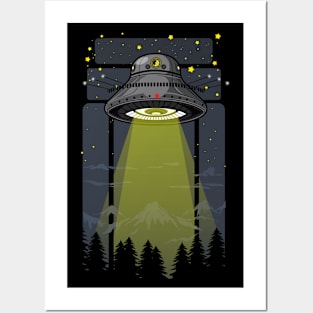 Flying Saucer UFO Posters and Art